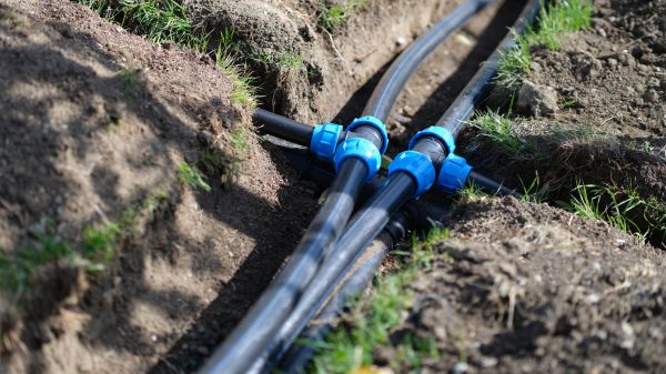 Underground Water Line Installation in Mason