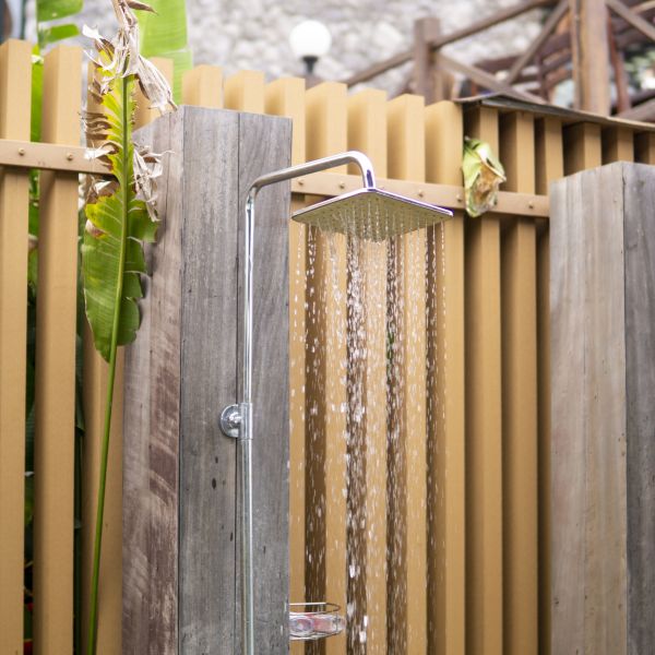 Outdoor Shower Plumbing in Mason