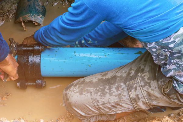 Underground Water Line Repair in Mason
